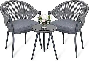 3 Piece Outdoor Patio Bistro Set