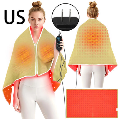 660nm Red Light Therapy Blanket Keep Warm Heating Shawl For Body Device Cushion 850nm Infrared Light Muscle Pain Relief Relax