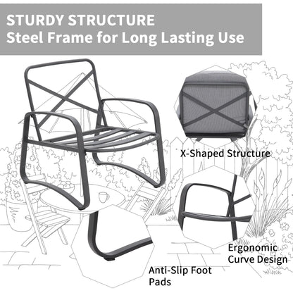 3 Piece Rocking Bistro Patio Set