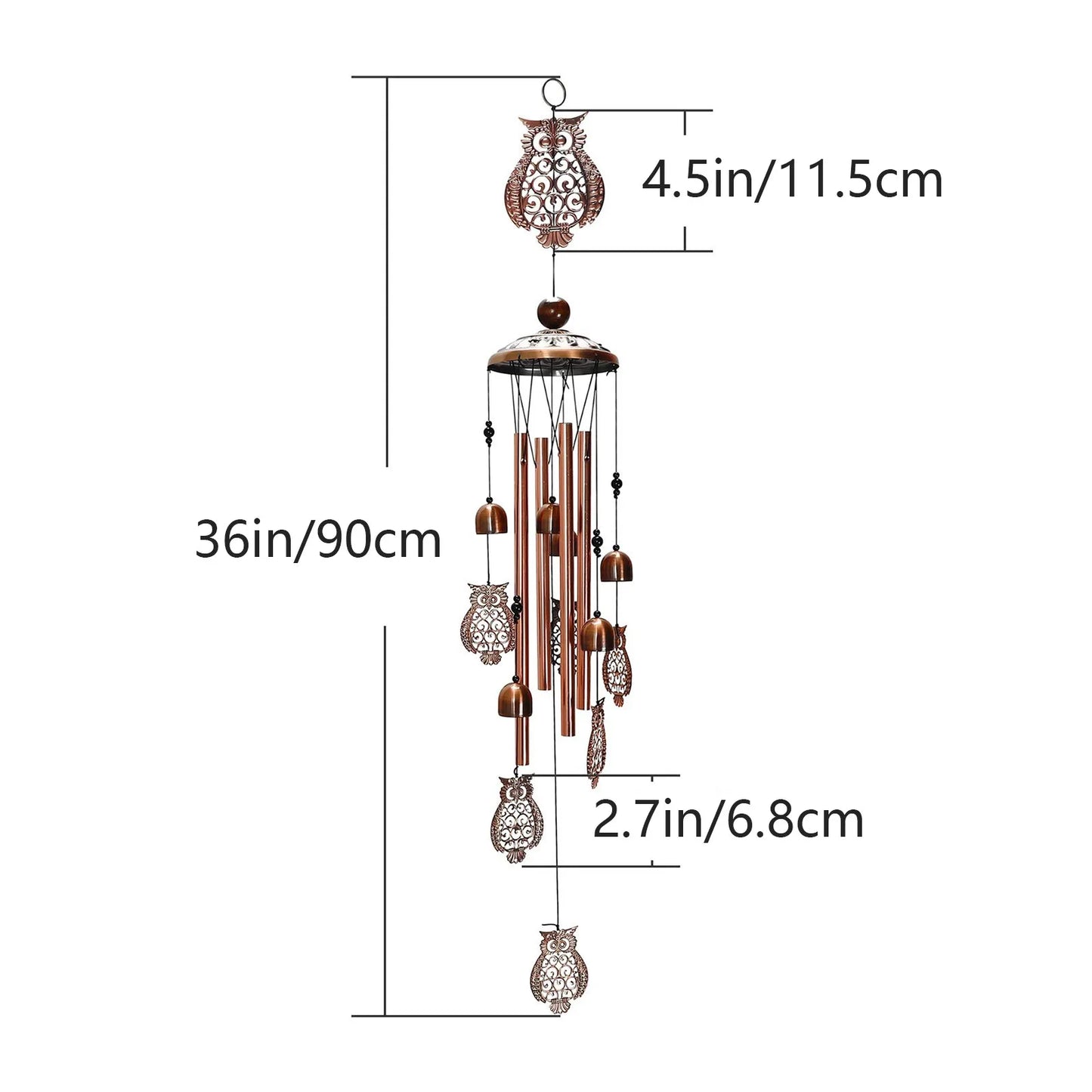1pc Wind Chime Large Bells Wind Chimes Chapel Home Decor For Garden Outdoor Decoration Decor Gifts Yard Hanging Decor