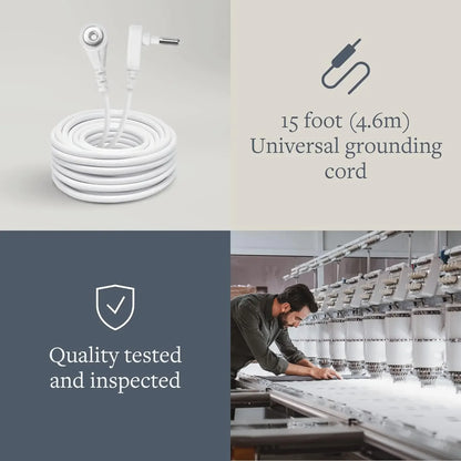 Grounding Mat for Bed - Twin Size Conductive Mattress Cover with Carbon Layer & Vegan Leather, Earthing Pad for Better Sleep, Pa