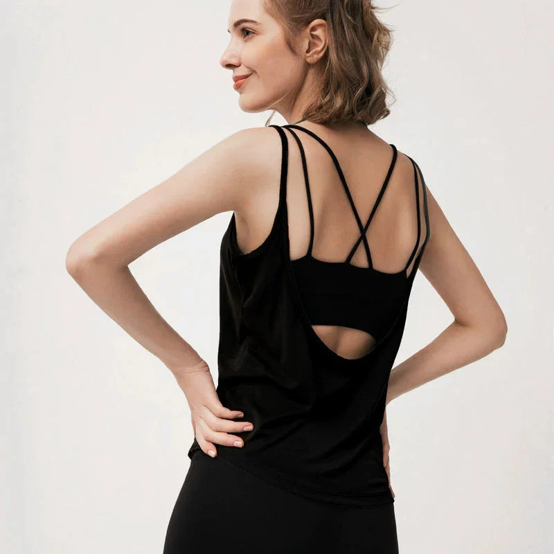 Sports Shirts Breathable Workout Tops Fitness Sportswear Female Backless Yoga Clothing Sport Crop Tops Women Gym Top