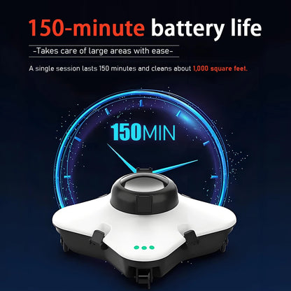 Automatic Cordless Pool Cleaning Robot Intelligent Swimming Pool Vacuum Cleaner Self-Propelled for In-Ground & Above-Ground Pool