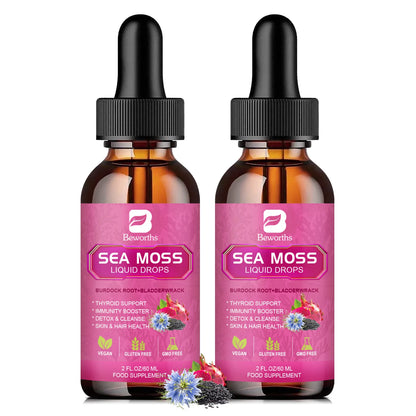 3000MG Seamoss Liquid Drop Organic Black Seed Oil & Burdock Root