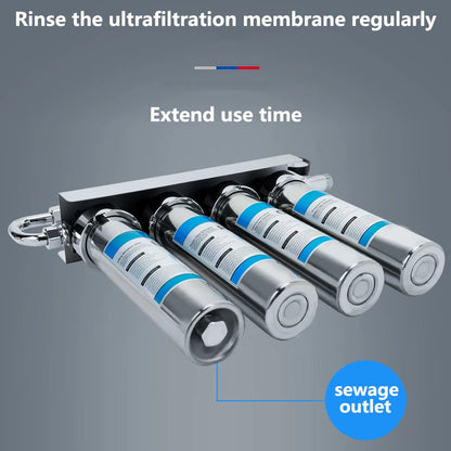 Household Kitchen Ultrafiltration  Water Purifier With Tap Stainless Steel Direct Drink Tap Water Purifier Water Filter System