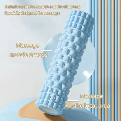 Blue Foam Rollers for Muscle Massage - Medium-Density Back Foam Roller for Back Pain Relief & Muscle Recovery in Legs & Arms