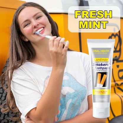 Smokers' Toothpaste for Sensitive Teeth & Gums - Heavy-Duty Cigarette Smoke & Coffee Stain Remover Formula, Enamel, Fresh Breath