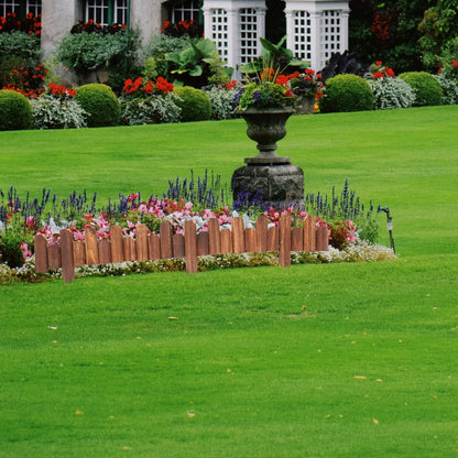 Elegant Wood Garden Edging Border Fence for Yard Landscaping Lawn Divider Decorative Outdoor Environment Enhancement