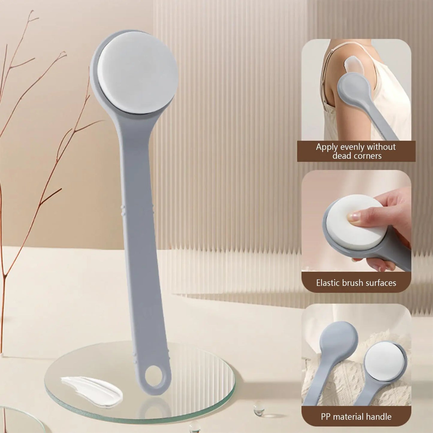 Back Lotion Applicator Self Sunscreen & Tanning Applicator Stick Anti-Slip Grip Moisturizing Oils Apply Tool for Elderly Women