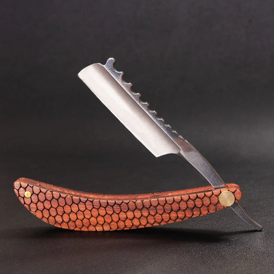 Wood Professional Barbershop Men's Shaver Straight Edge Barber Razor Knives Manual Beard Shaving Care Shavette Gift