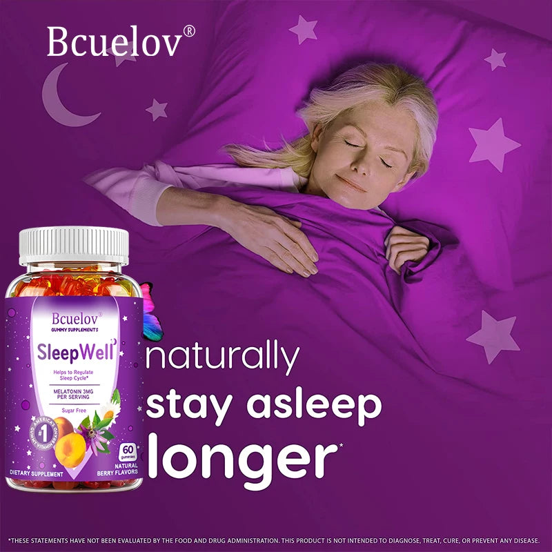 Melatonin Gummies, 3 Mg Melatonin Supplements for Sleep Support, Improve Mood, Antioxidant and Immune Regulation