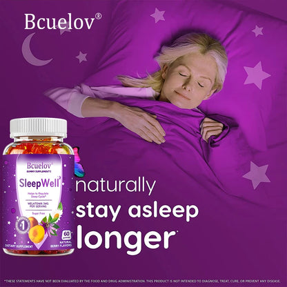 Melatonin Gummies, 3 Mg Melatonin Supplements for Sleep Support, Improve Mood, Antioxidant and Immune Regulation