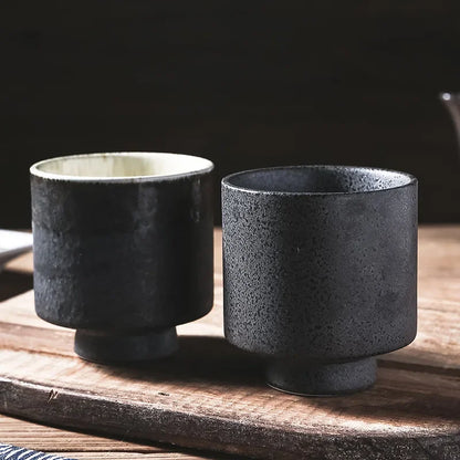 Japanese style tall tea cup household ceramic water cup household Japanese and Korean coffee matcha cup water cup
