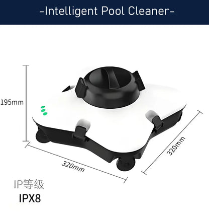 Automatic Cordless Pool Cleaning Robot Intelligent Swimming Pool Vacuum Cleaner Self-Propelled for In-Ground & Above-Ground Pool