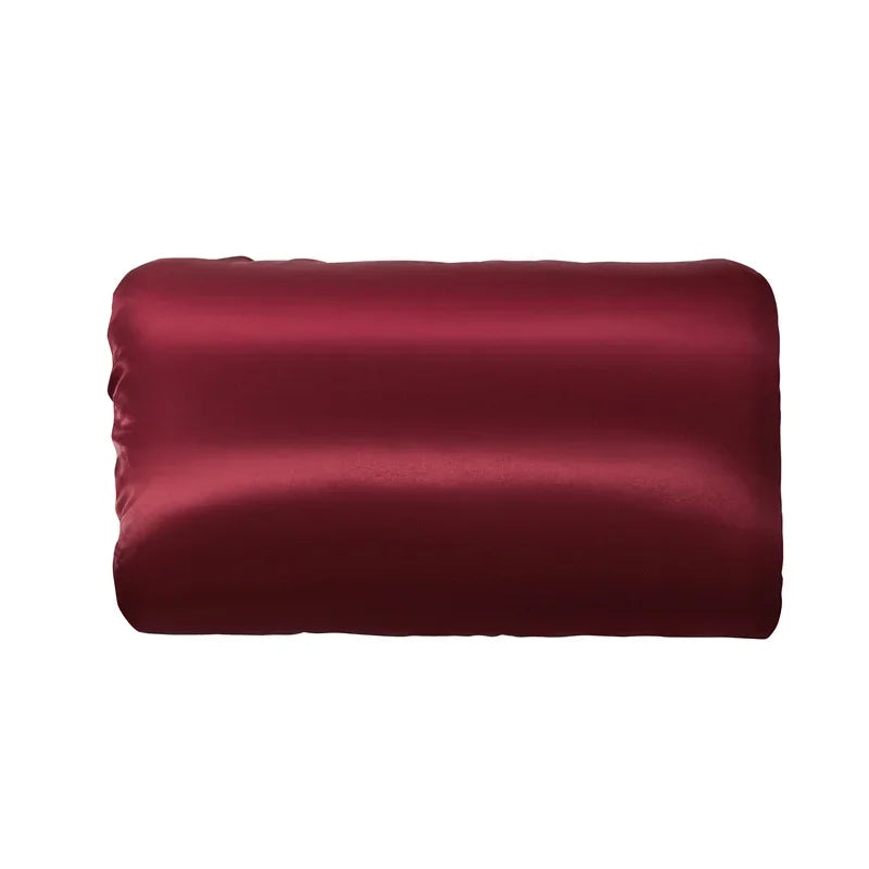 2pc Elastic band Pillow case 100% Satin pillowcase solid color pillow cases pillow cover for bed