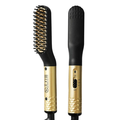 Electric Beard Heated Brush Kit Hair Straightener Straightening Men Quick Styler  Beard Comb Electric Comb For Hair