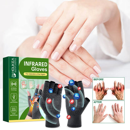Compression Arthritis Gloves Half Finger Joint Pain Relief Rheumatoid Effective Reduce Joint Swelling Hand Wrist Support