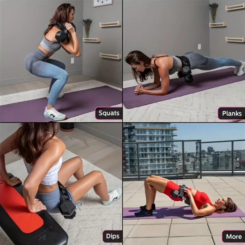 Dumbbell Exercise Belt Hip Thrust Weight-Bearing For Effective Glute Bridge Workout Waist Weight Training Kettlebells