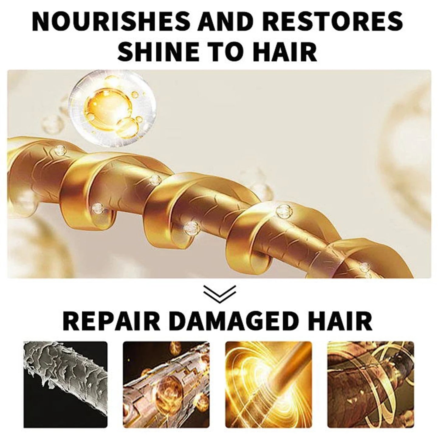 Keratin Leave-In Conditioner Repairs Damaged, Split, and Tangled Hair, Moisturizes Roots, and Adds Natural Shine
