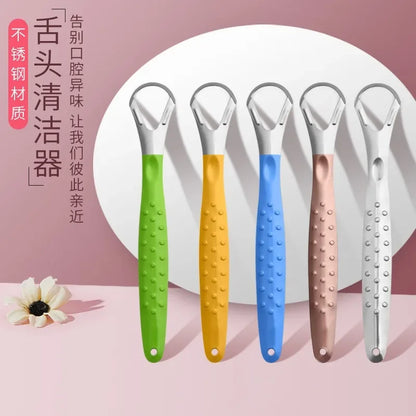 New Silicone Tongue Scraper Tongue Cleaner Remove Halitosis Tongue Coating Oral Care Scraping Brush Oral Care Tool