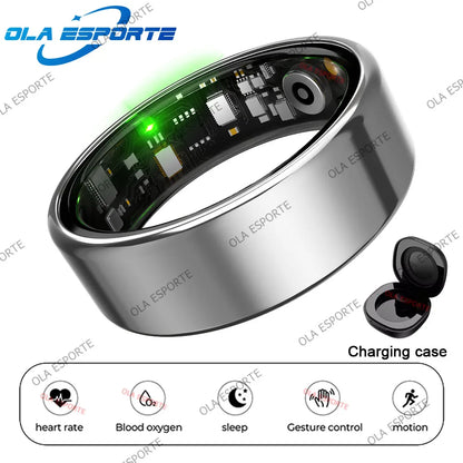 New Smart Ring 2026 Heart Rate Blood Pressure Sleep Health Monitoring Motion Tracking IP68 5ATM Waterproof Men Women Smartring