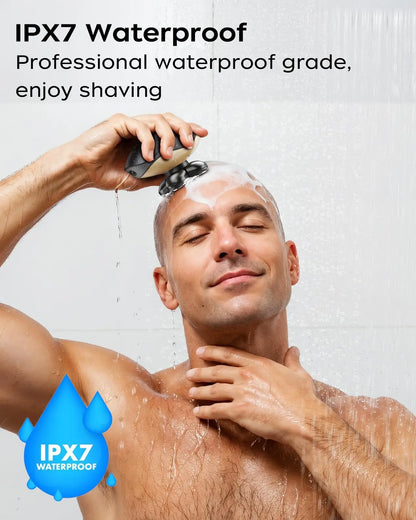 Electric Razor for Men, Head & Body Hair Shaver for Men, Cordless Rechargeable Wet/Dry Bald Head & Groin Waterproof Razor