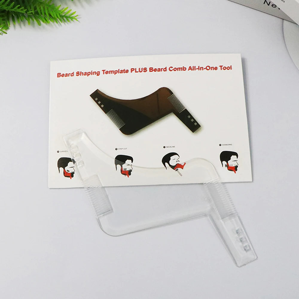 Men Beard Comb Beard Care Template Beard Brush Moustache Moulding Comb For Hair Beard Trimmer Salon Tools Barber Accessories