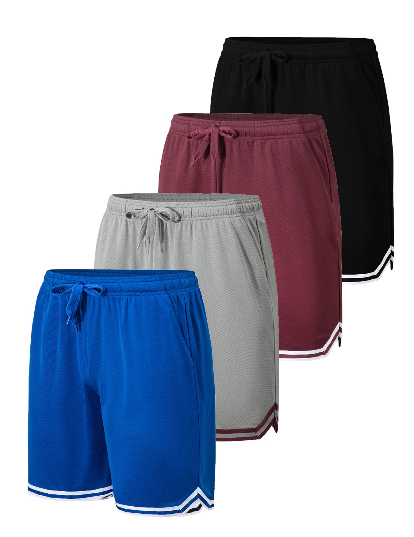 4-piece men's sports basketball shorts