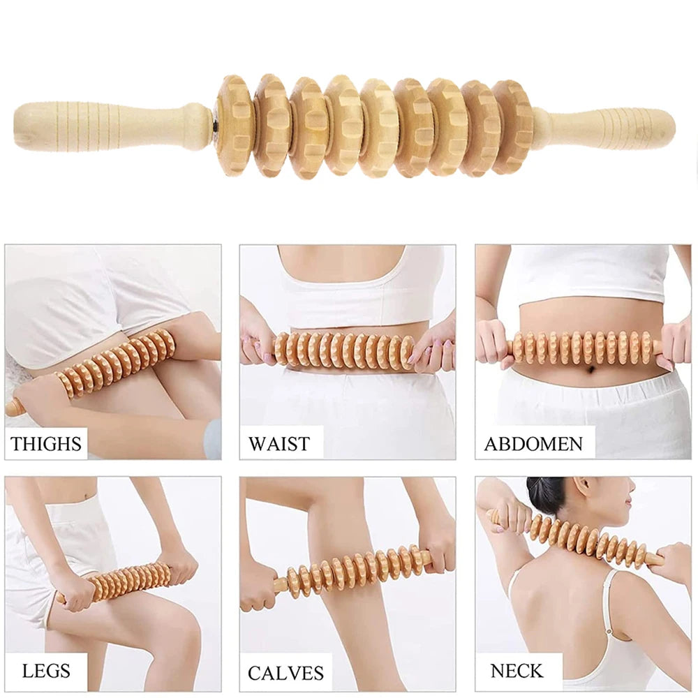 1Pcs Wood Therapy Massage Tools,Wooden Therapy Tools for Body Muscle Pain Relief,Body Sculpting Tools,Fascia Massage