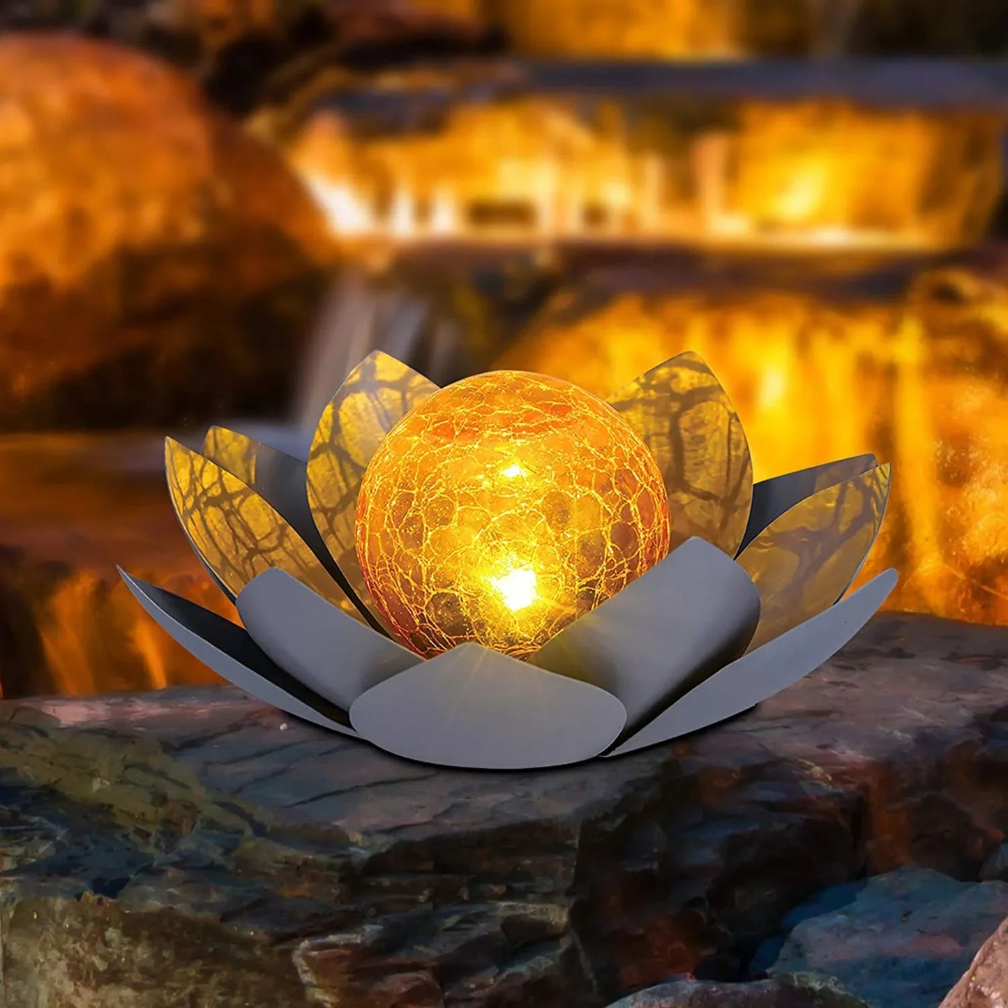 Solar Garden Lights Outdoor Waterproof LED Lotus Sunlight Yard Patio Lawn Path Driveway Decor Landscape Lights Garden Decoration