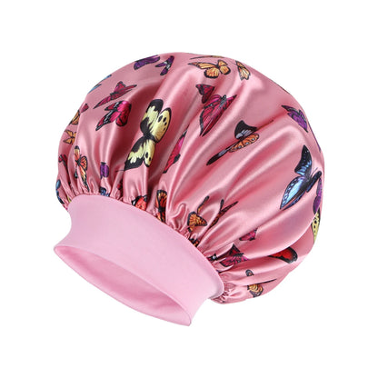 6pcs Satin Sleep Bonnet with Wide-Brimmed, Hair Protection Caps for Curly Hair, Overnight Hair Bonnet for Women