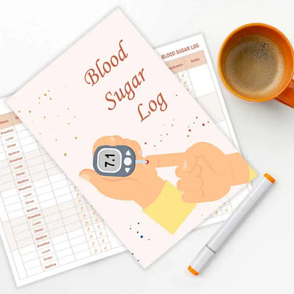 Blood Sugar Logbook- Daily Glucose and Medication Tracker - Health Diary, Blood sugar tracking notebook 4 Time Before-After