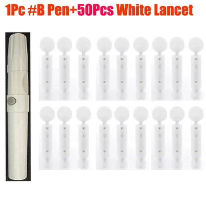 Lancet Pen Adjustable Depth Blood Sampling Glucose Test Pen for Diabetics Blood Collect Lancing Device