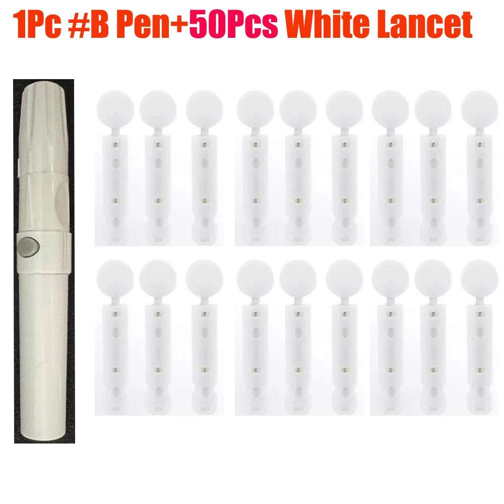 Lancet Pen Adjustable Depth Blood Sampling Glucose Test Pen for Diabetics Blood Collect Lancing Device