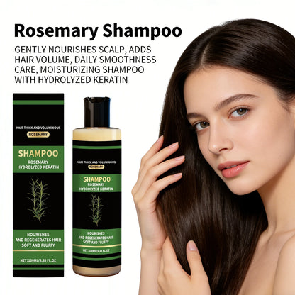 Rosemary Shampoo Hydrolyzed Keratin Shampoo Hair Thick Voluminous Oil Control Reduce Hair Breakage Damaged Repair Hair Care
