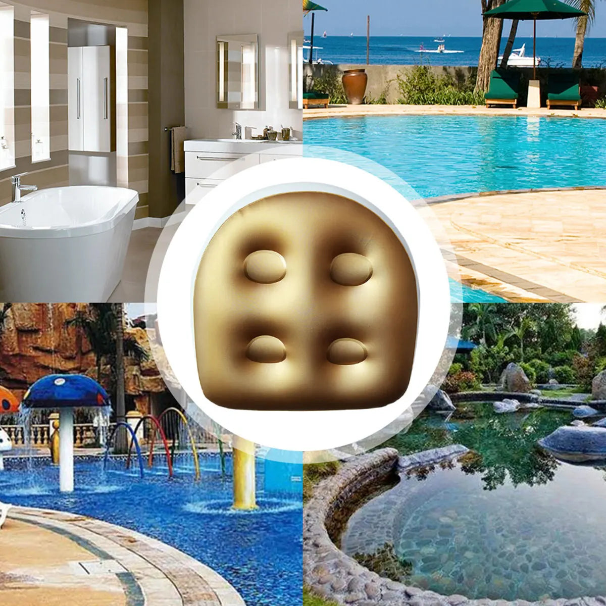 Booster Seat Hot Tub Spa Cushion Spa and Hot Tub Seat Pad Bath Spa Pad Inflatable and Water-Filled Dual Purpose Massage Cushion