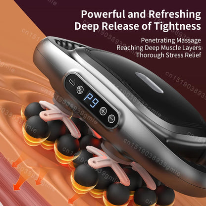 22 Heads Electric Massager High Frequency Vibration Fascia Gun Body Relax Shaping Fitness Tool Arm Leg Back Red Light Massage