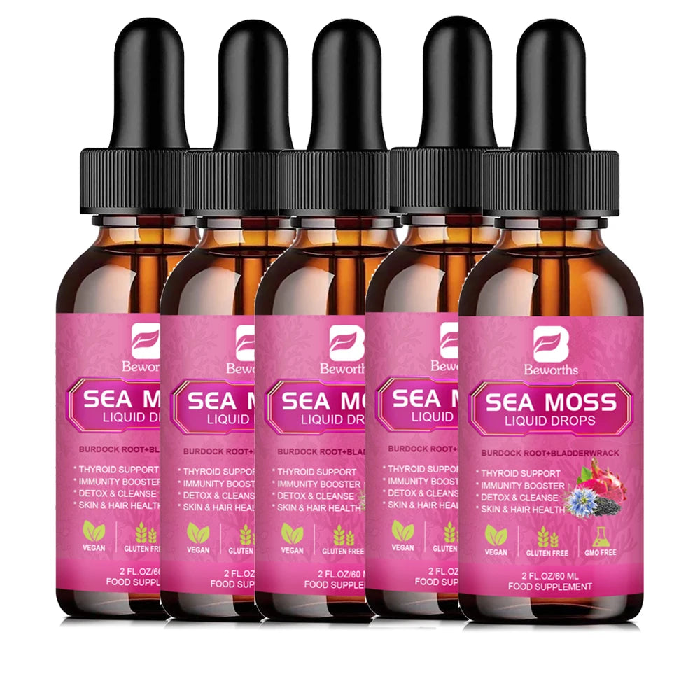 3000MG Seamoss Liquid Drop Organic Black Seed Oil & Burdock Root