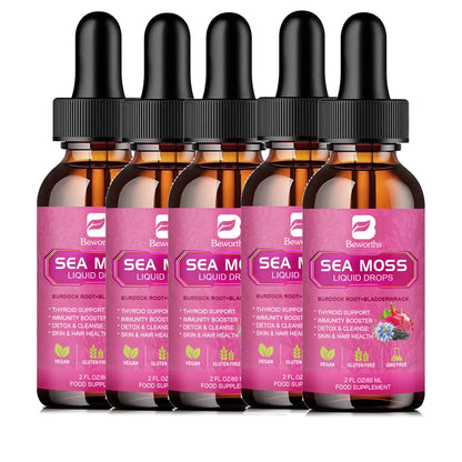 3000MG Seamoss Liquid Drop Organic Black Seed Oil & Burdock Root