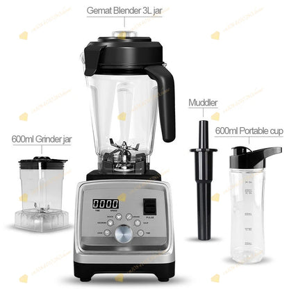 4200ML 3-in-1 Multifunctional Food Processor, High Power Grinder Blender, Commercial Smoothie Blender, Kitchen Appliances