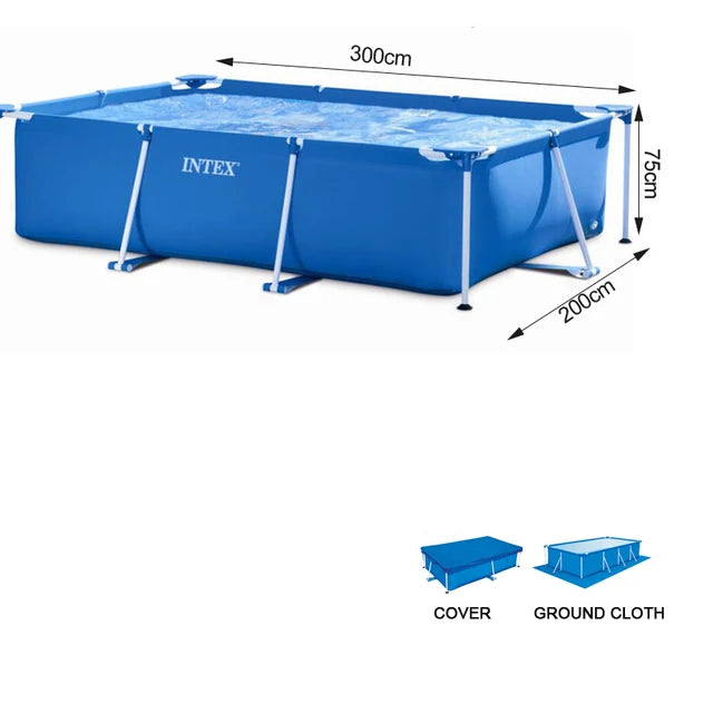 220cm 450cm  full set metal frame steel rectangular square swimming Pool Pipe Rack Pond Large Bracket above ground filter summer