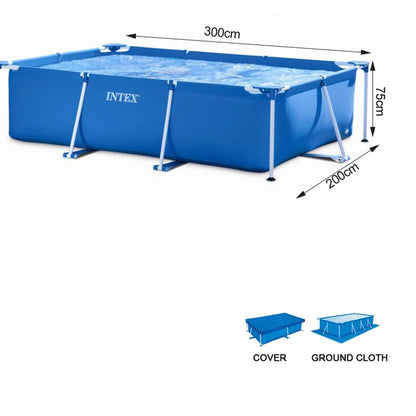 220cm 450cm  full set metal frame steel rectangular square swimming Pool Pipe Rack Pond Large Bracket above ground filter summer