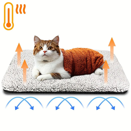 Self-Heating Pet Pads Blanket Puppy Pad Warm Cushion Mat for Cats Dogs Washable Pets with Thermal Body Heat Reflecting Core Pad