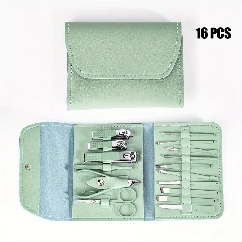 Nail Clippers Manicure Tool Set, With Portable Travel Case, Cuticle Nippers And Cutter Kit, Professional Nail Clippers Pedicure