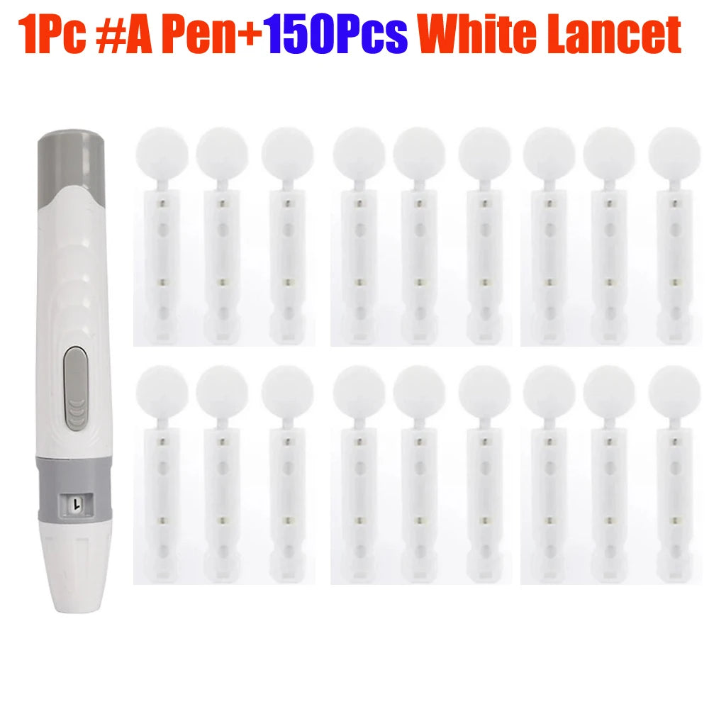Lancet Pen Adjustable Depth Blood Sampling Glucose Test Pen for Diabetics Blood Collect Lancing Device