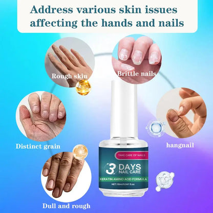 1/2/3PCS 3 Days Nail Care Treatment Polish - Keratin & Amino Acid Formula Moisturizing Brightening NailPolish | Plant-Based Nail