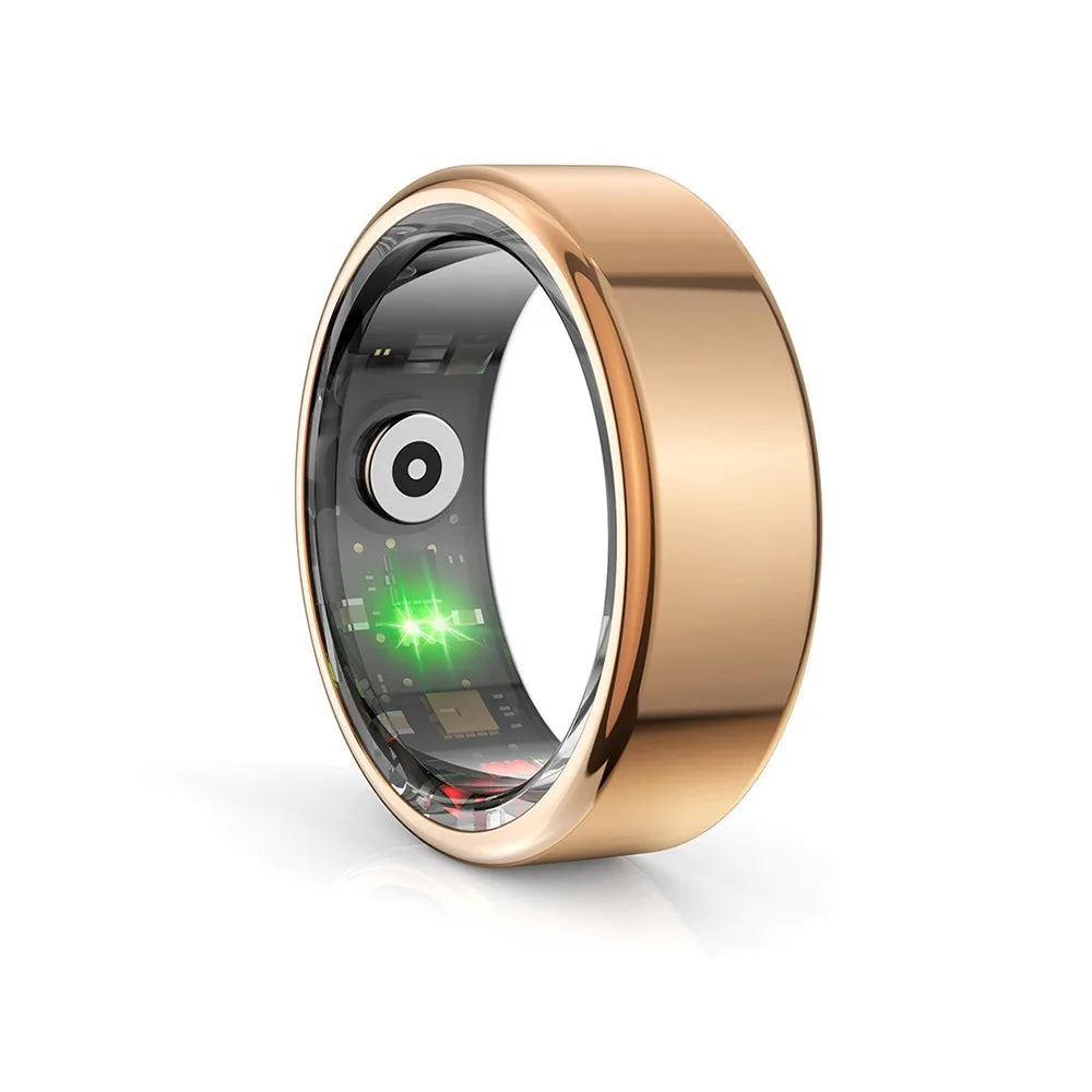 Sleep/Step Tracker Smart Health Rings IP68 Waterproof Steel Shell Intelligent Sleep Tracker Multi-sport Modes Wearable