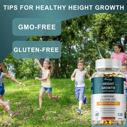 Height Growth Supplements - Strengthens Bones, Promotes Height Growth in Adults and Children, and Enhances Immunity