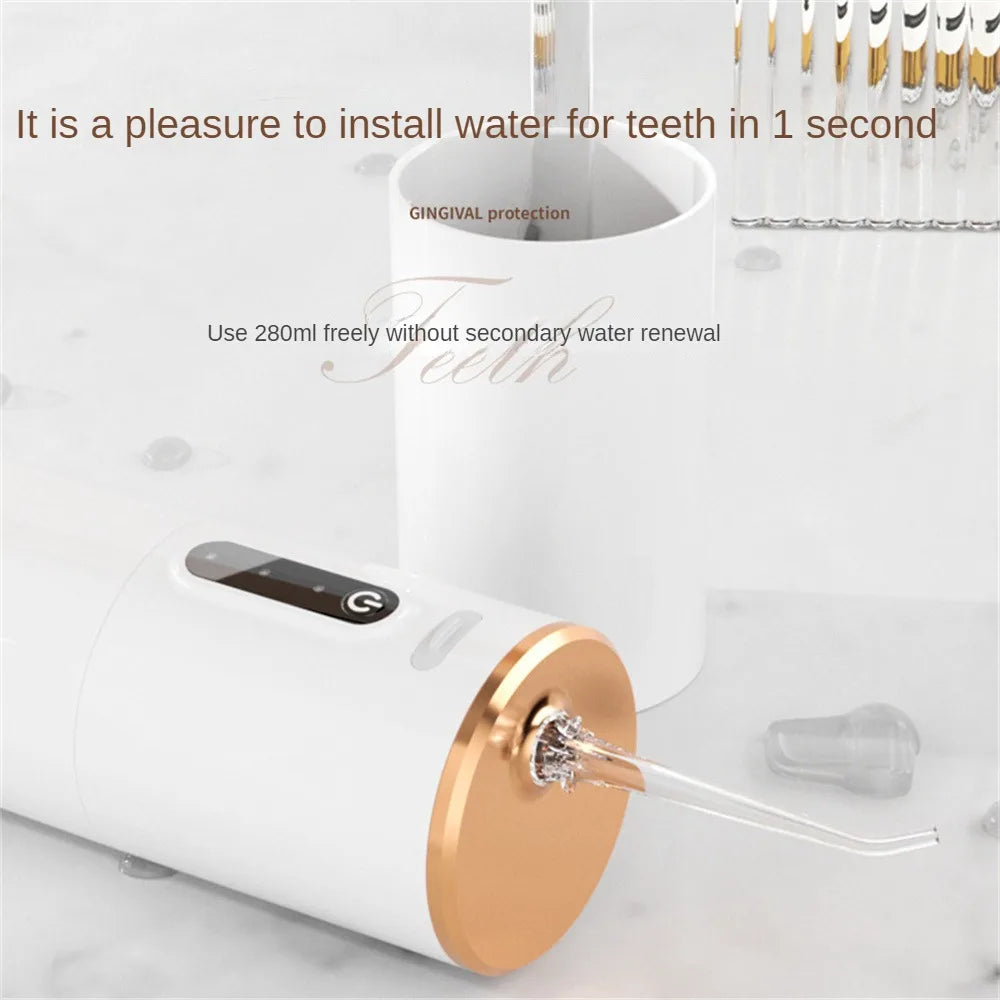 XIAOMI Oral Irrigator Portable IPX7 Waterproof Rechargeable Dental Water Flosser 3 Modes Teeth Cleaner 280ML Dental Water Jet