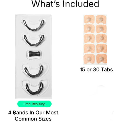Magnetic Sleep Aid Nasal Kit - 4 Nose Clips & 30 Nasal Strips for Sleep Disorders, Non-irritating Waterproof Breathable, Instant